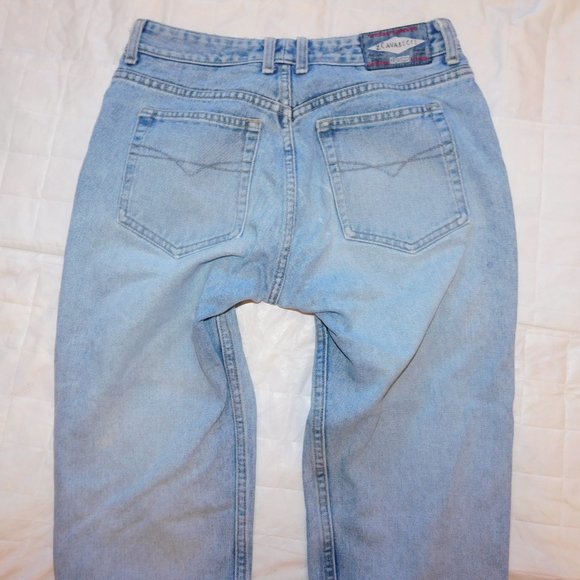 Y2K 90's Z. CAVARICCI Light Stone Washed Denim MOM Jeans High Waist Straight Leg - Picture 15 of 16